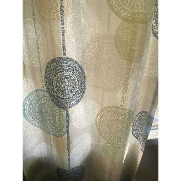 Mainstays 37"x84" Silver Grommet Curtain Panels Set of 2 Medallion Light Filter - Picture 1 of 6